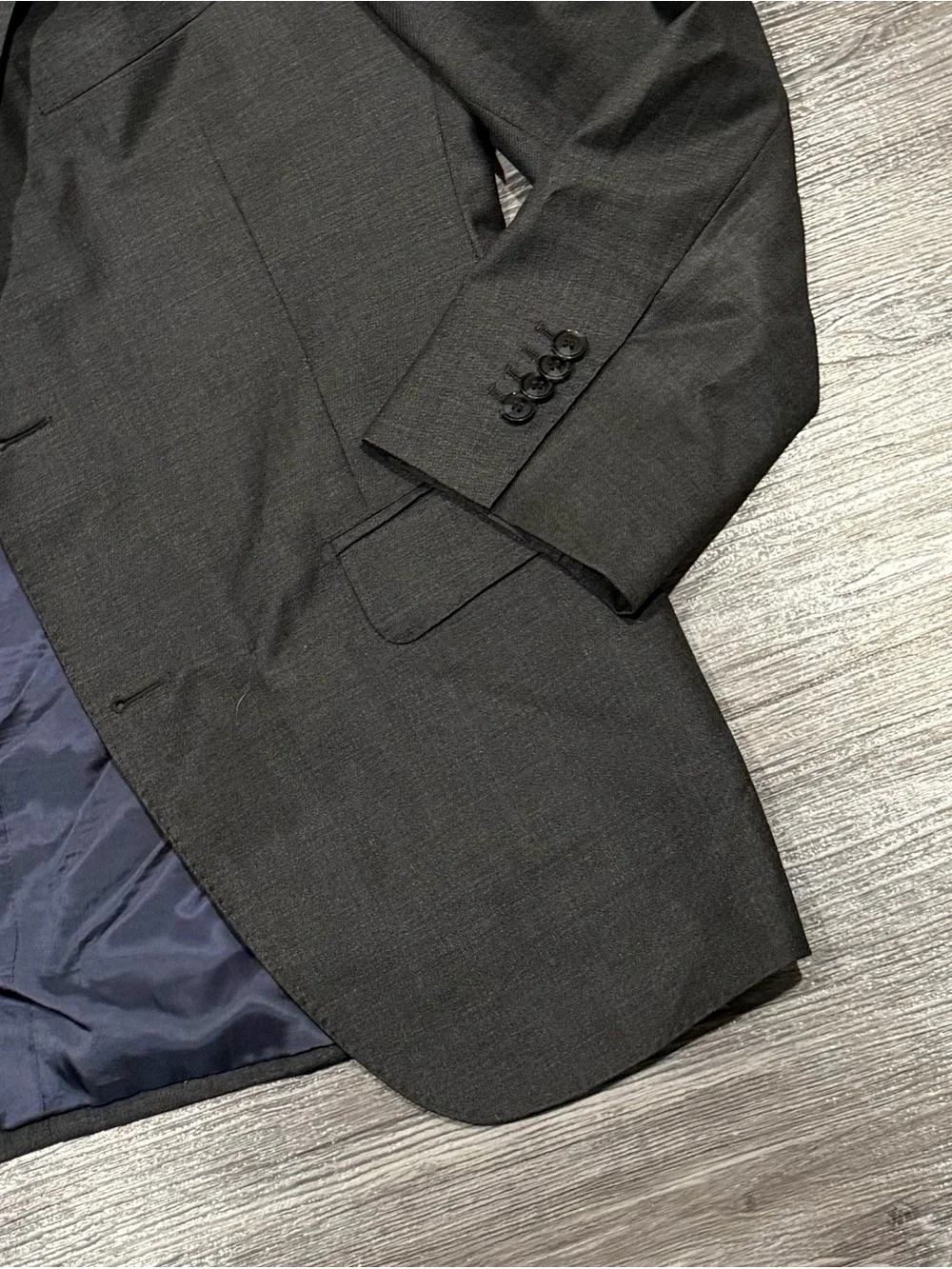 Suitsupply Napoli Gray Classic Fit 100% Super 110s Wool Suit Jacket Mens size 26
